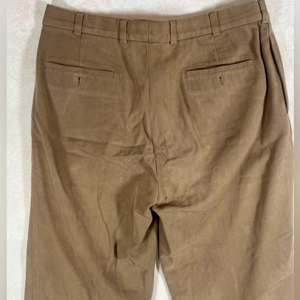 Brooks Brothers Elliot 36W 30L Heavy Cotton Corduroy Structured Brown Chinos